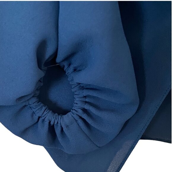 Blue tie front drapped shawl cover up  size 10 - Picture 4 of 5